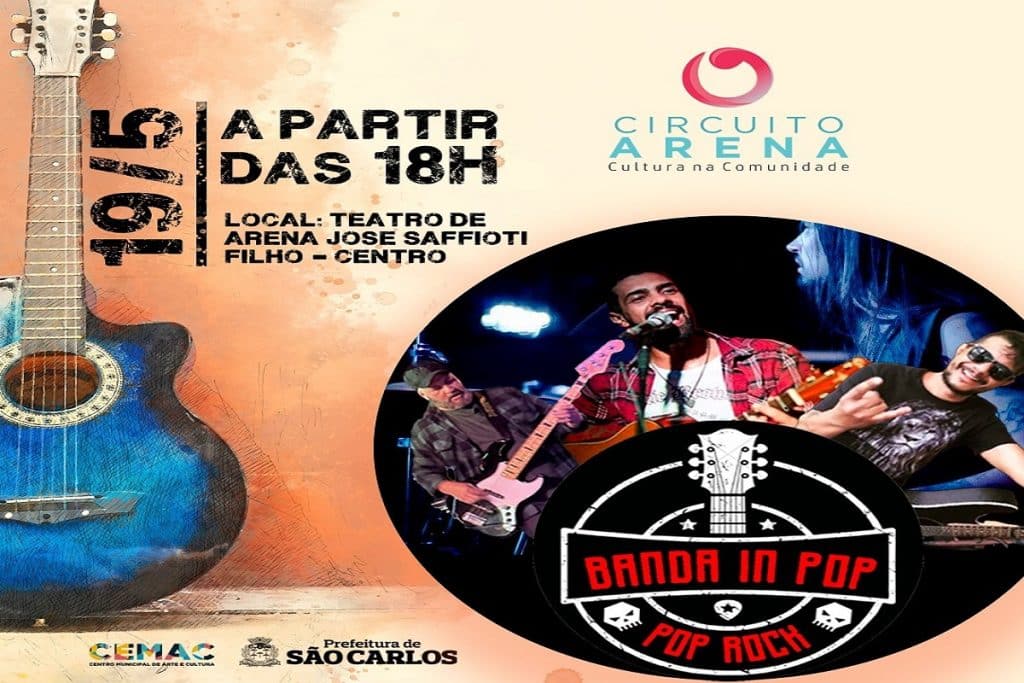 DOMINGO TEM CIRCUITO ARENA COM A BANDA IN POP