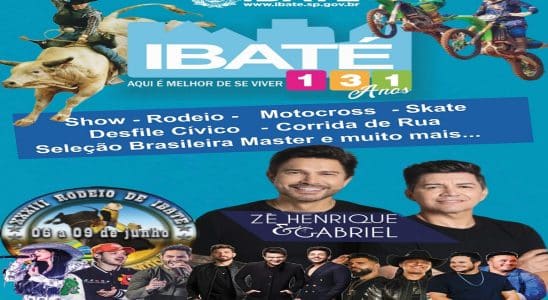 Prefeitura divulga programação das Festividades dos 131 anos de Ibaté