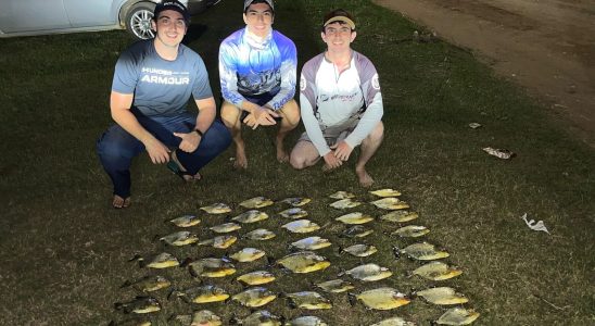 trio pesca 48 piranhas no broa