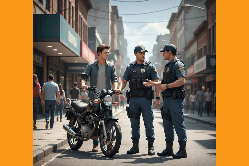 Suspeito corta fiação e tenta fugir empurrando motocicleta no Centro 4 tentativa de furto